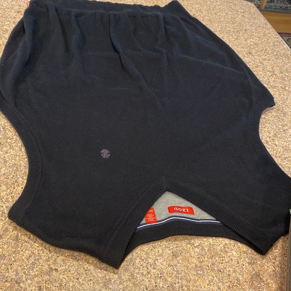 Izod Black Cotton Sweater Vest XLT XL Tall - Picture 8 of 16